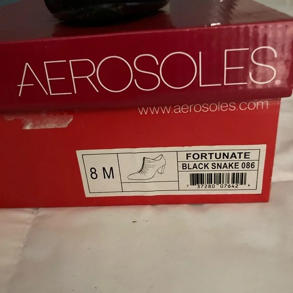 Aerosoles Fortunate Black Snake Pre-loved Boots - Picture 4 of 4